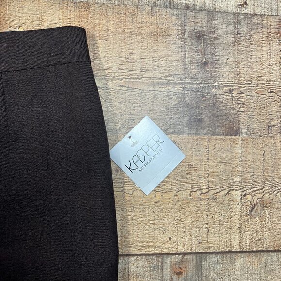 Kasper Brown Classic Lined Straight Leg Trousers size 4 - Picture 3 of 5